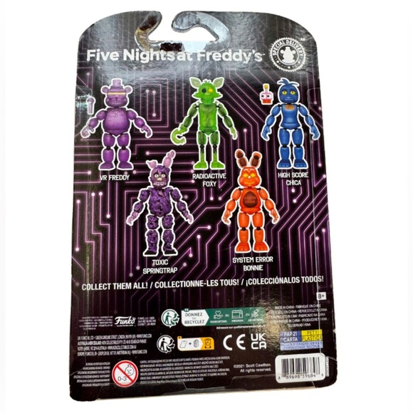FNAF Five Nights at Freddy’s Radioactive Glow in the Dark Foxy NWT - Picture 2 of 2